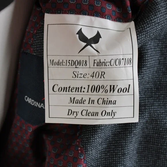 Cardinal of Canada NWOT Wool Sport Coat Size 40R US In Bluish Gray